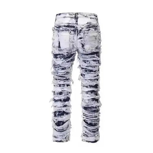 Vintage Opium Distressed Baggy Stack Jeans Size US 34 / EU 50 - 4 Thumbnail