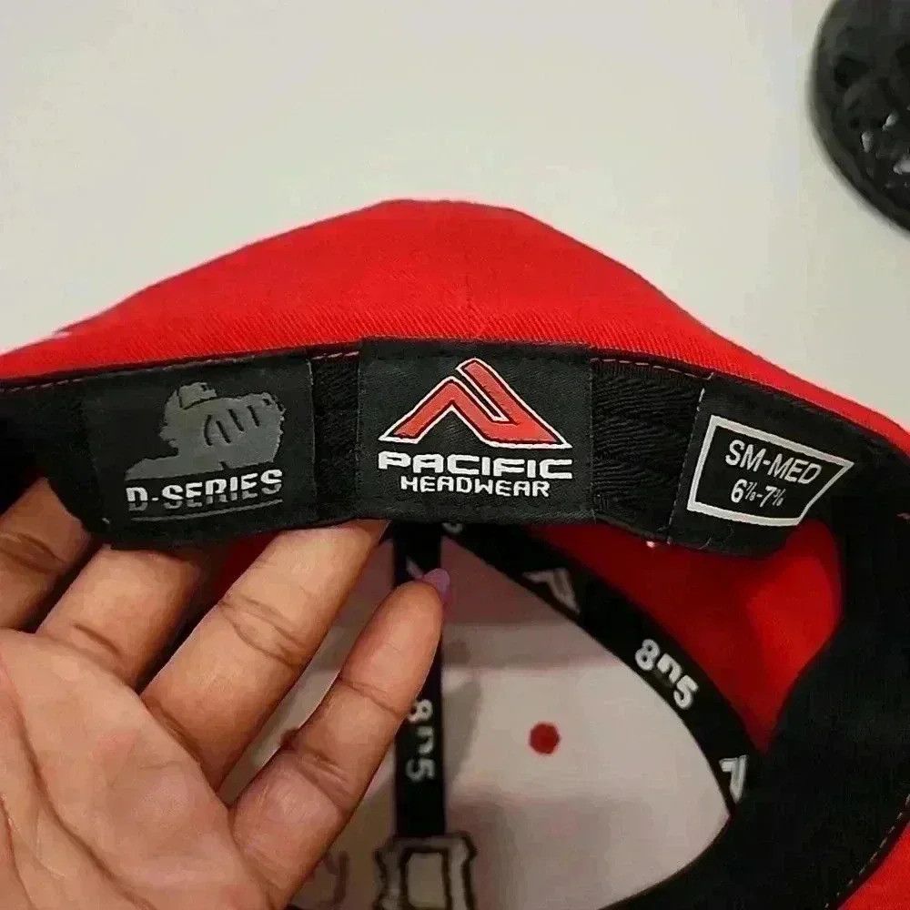 Other Pacific Headwear D- Series Red "B" Baseball Cap Flex fit Hat Size ONE SIZE - 6 Thumbnail