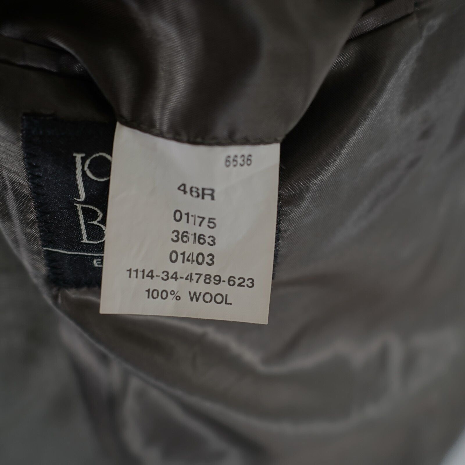Jos. A. Bank Jos A Bank Textured Wool Beige Black Star Check 44R Blazer 2 Size 44R - 9 Thumbnail