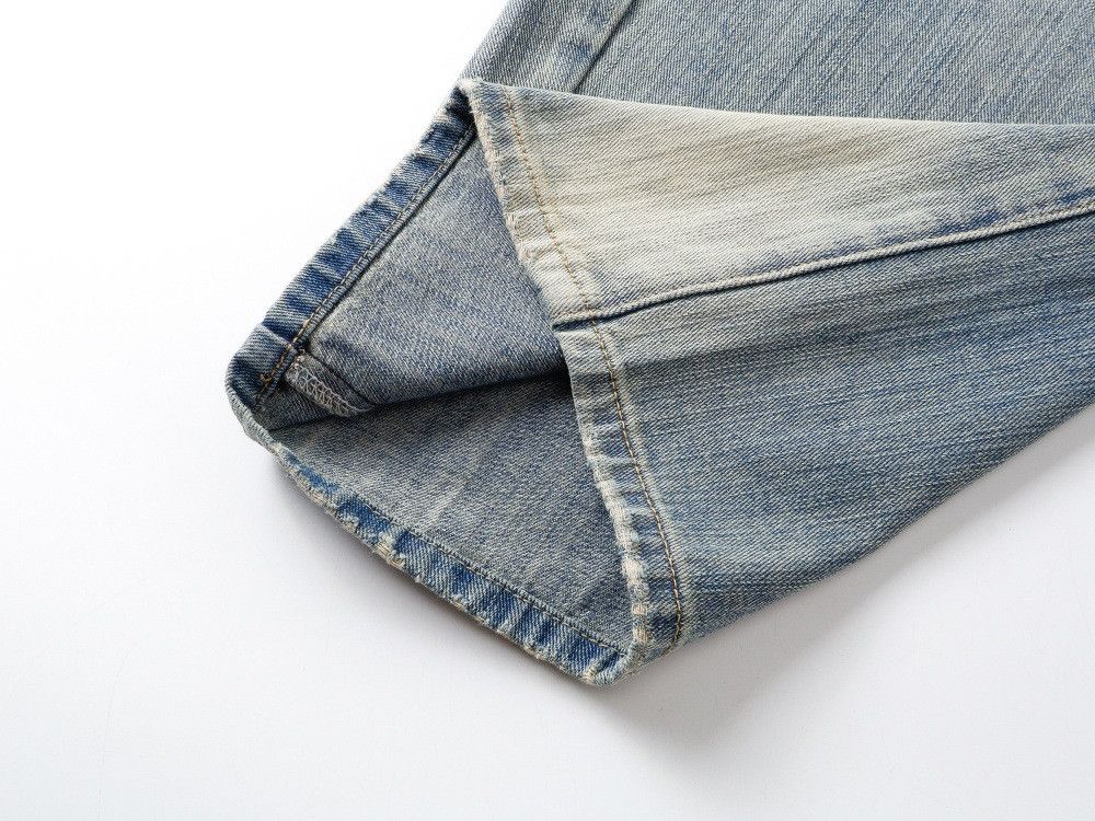 Vintage Punk Retro Washed Gradient Distressed Scimitar Jeans Size US 32 / EU 48 - 6 Thumbnail