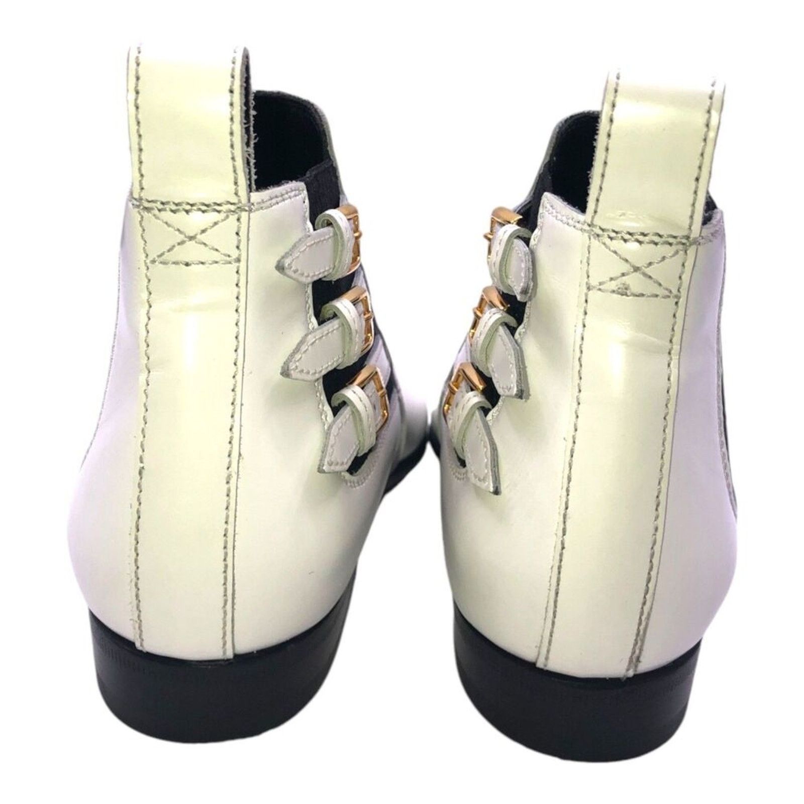 Gucci GUCCI Cordovan Lux Leather ankle boots in Great White 36 Size US 6 / IT 36 - 10 Thumbnail