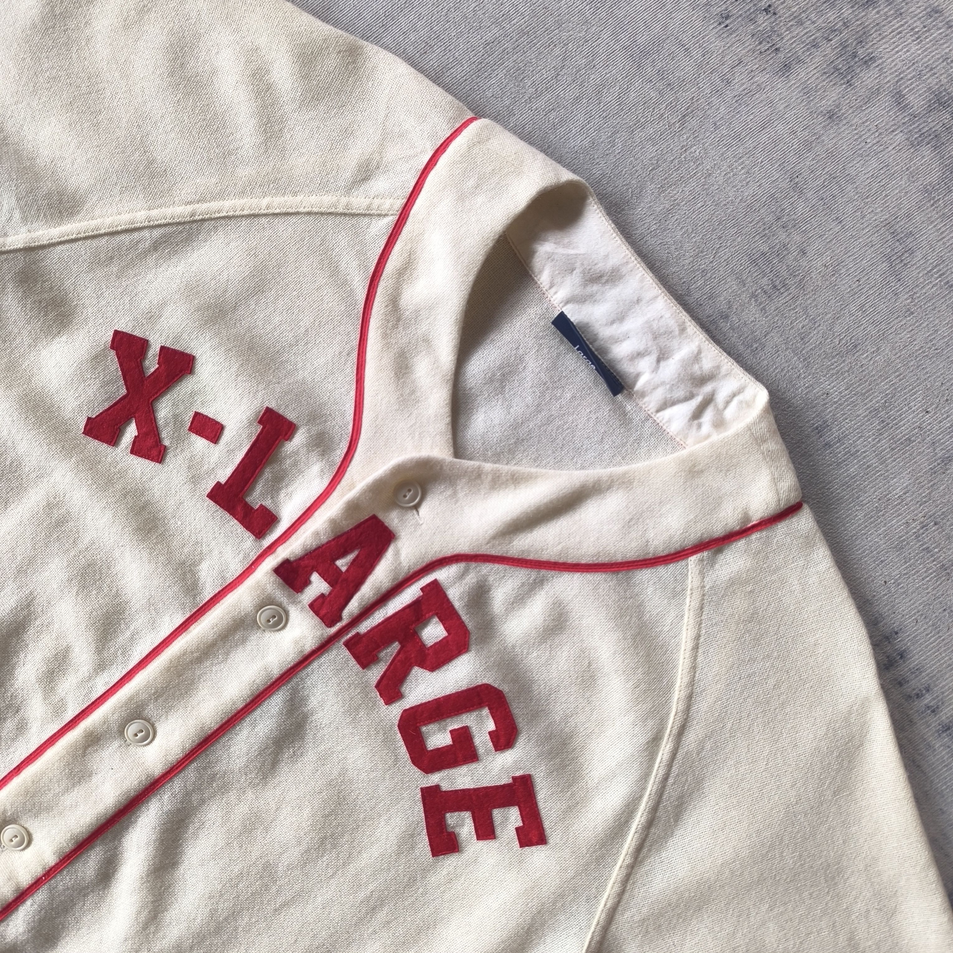 Xlarge 💥 Xlarge japan exclusive spellout wool baseball shirt Size US L / EU 52-54 / 3 - 2 Thumbnail