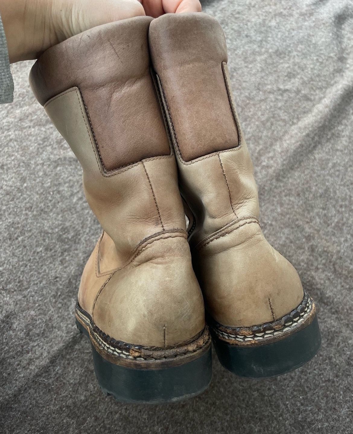 Genuine Leather Kandahar Sheepskin Boots on RiRi Zippers Size US 8 / EU 41 - 7 Thumbnail