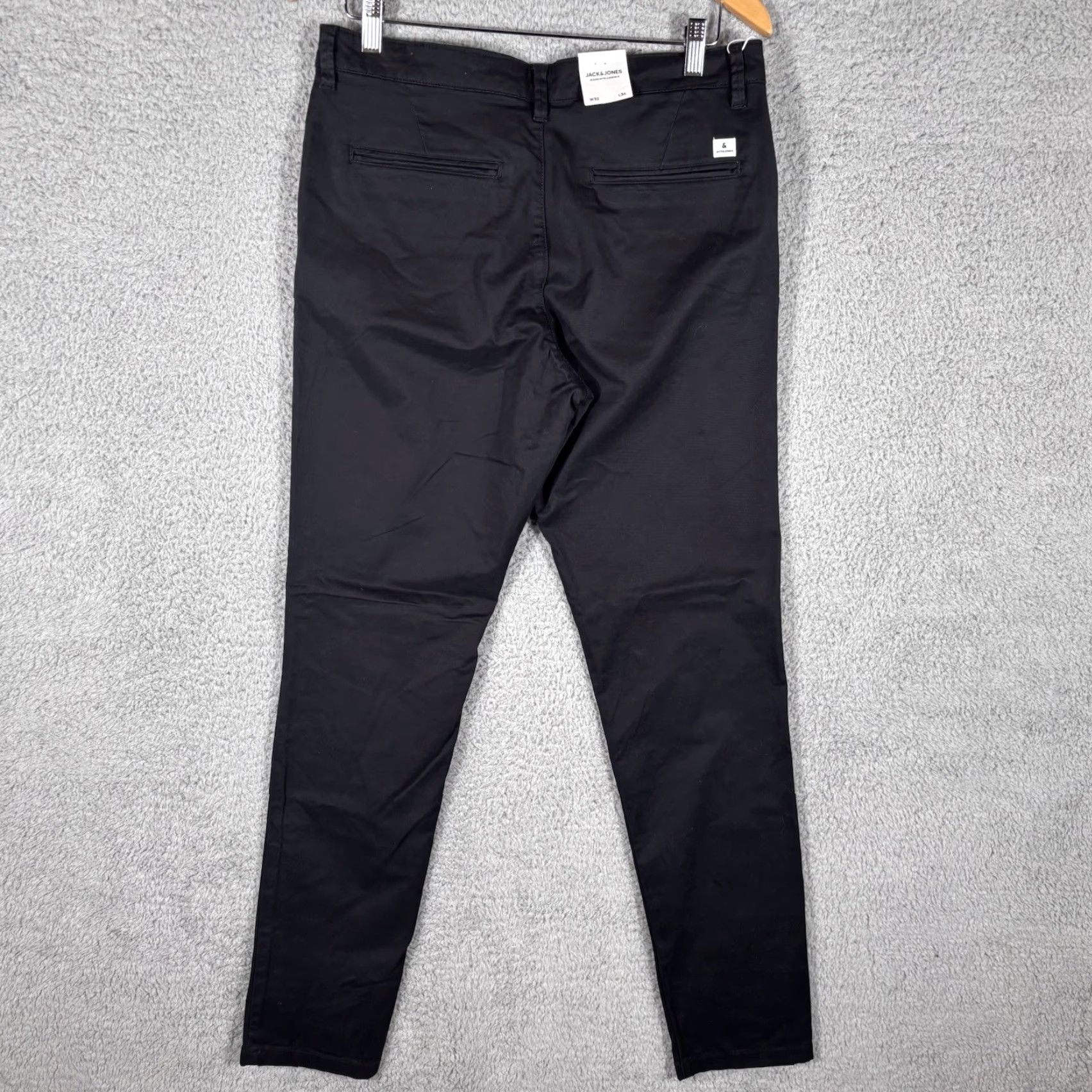 Jack & Jones JACK & JONES Chinos Pants Slim Fit Black 32x34 Mens Size US 32 / EU 48 - 3 Thumbnail