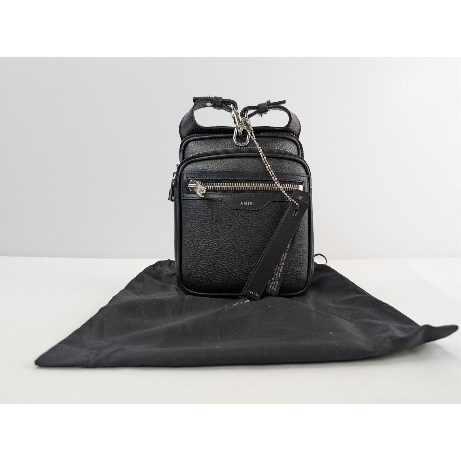 Amiri o1rshd1 Size: OS / Pebbled Napa Hip Pouch Bag in Black Size ONE SIZE - 20 Thumbnail