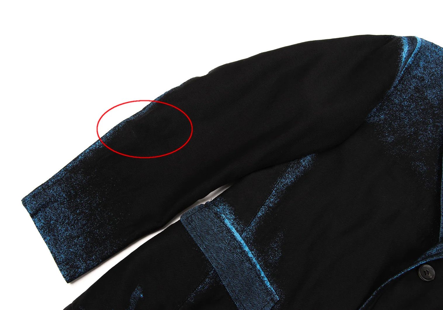 Issey Miyake Trim Fade Woven Design Jacket in Black and Light Blue Size US M / EU 48-50 / 2 - 9 Thumbnail