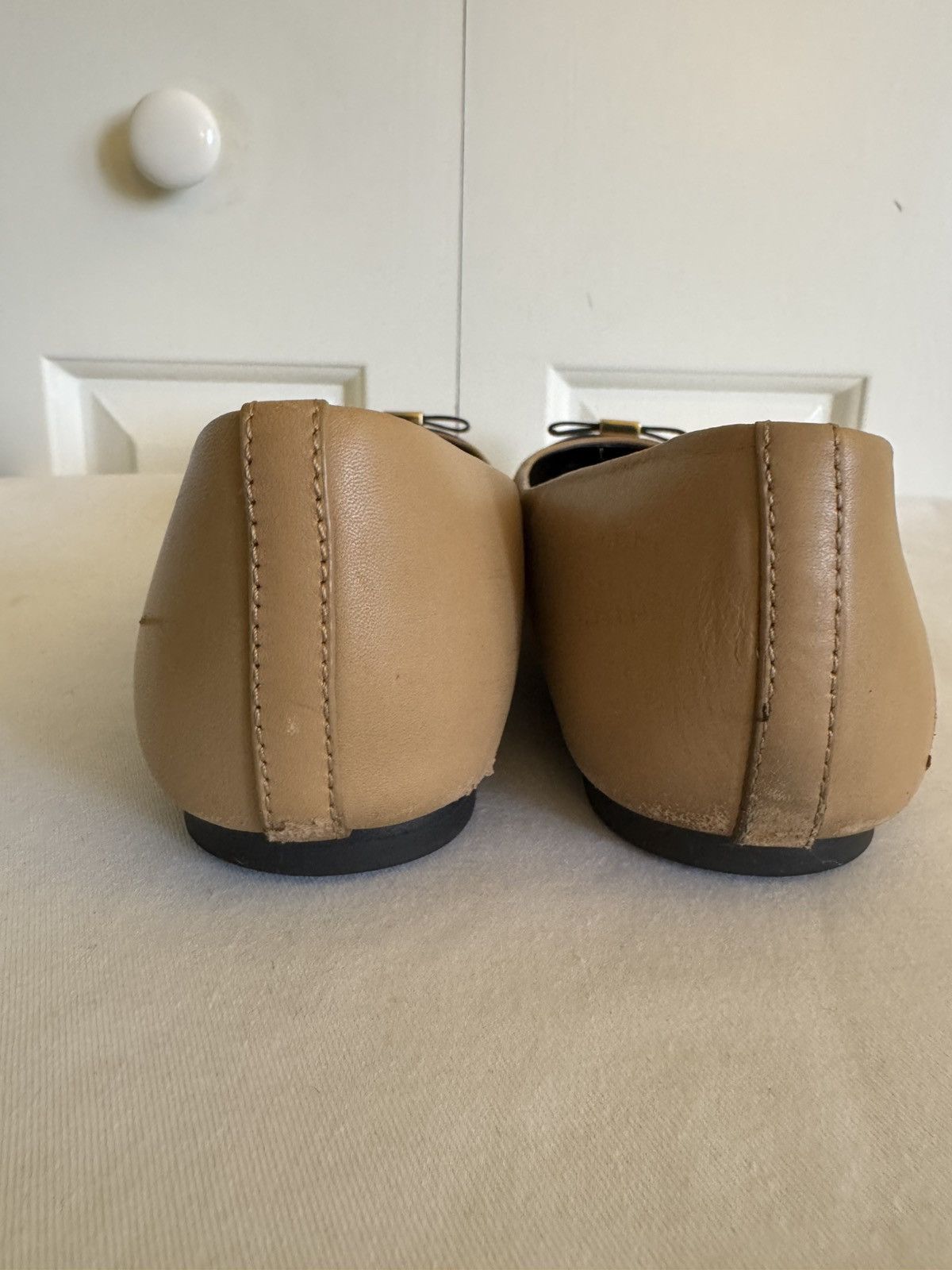 Tory Burch TORY BURCH Beige/Black Leather Ballet Flats 8.5 Size US 8.5 / IT 38.5 - 4 Thumbnail