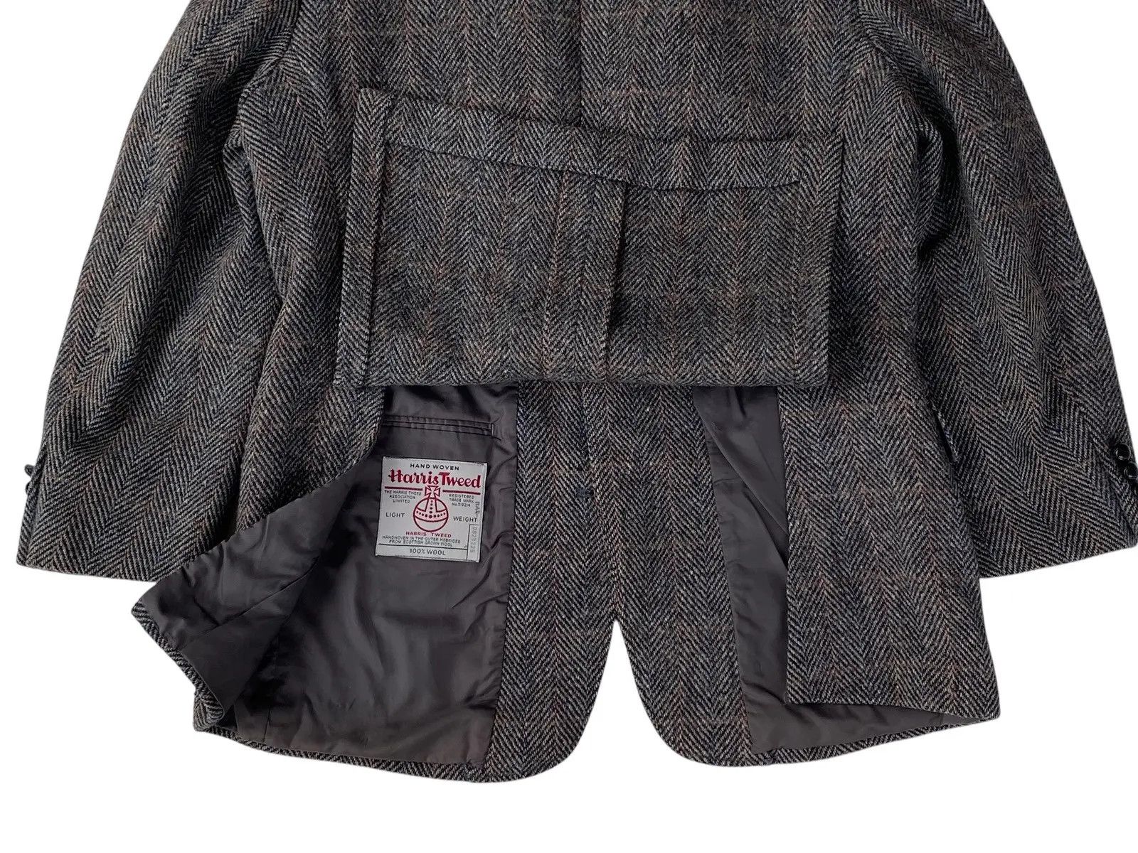 Harris Tweed Vtg Haris Tweed Wool Jacket Size 42S - 3 Thumbnail