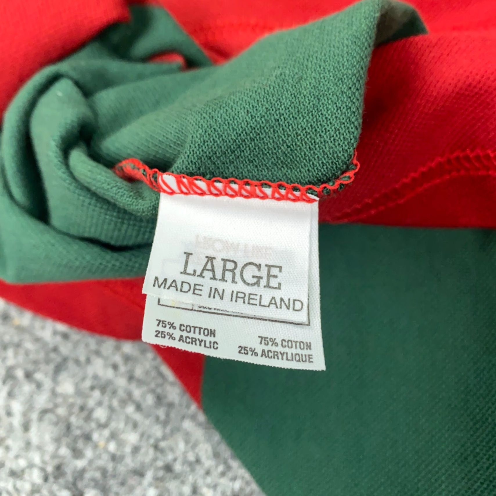 Vintage VINTAGE Blarney Woollen Mills Polo Shirt Mens L Red/Green Stripe Polo Shirt Ireland Striped Golf Logo Embroidered Size US L / EU 52-54 / 3 - 5 Thumbnail