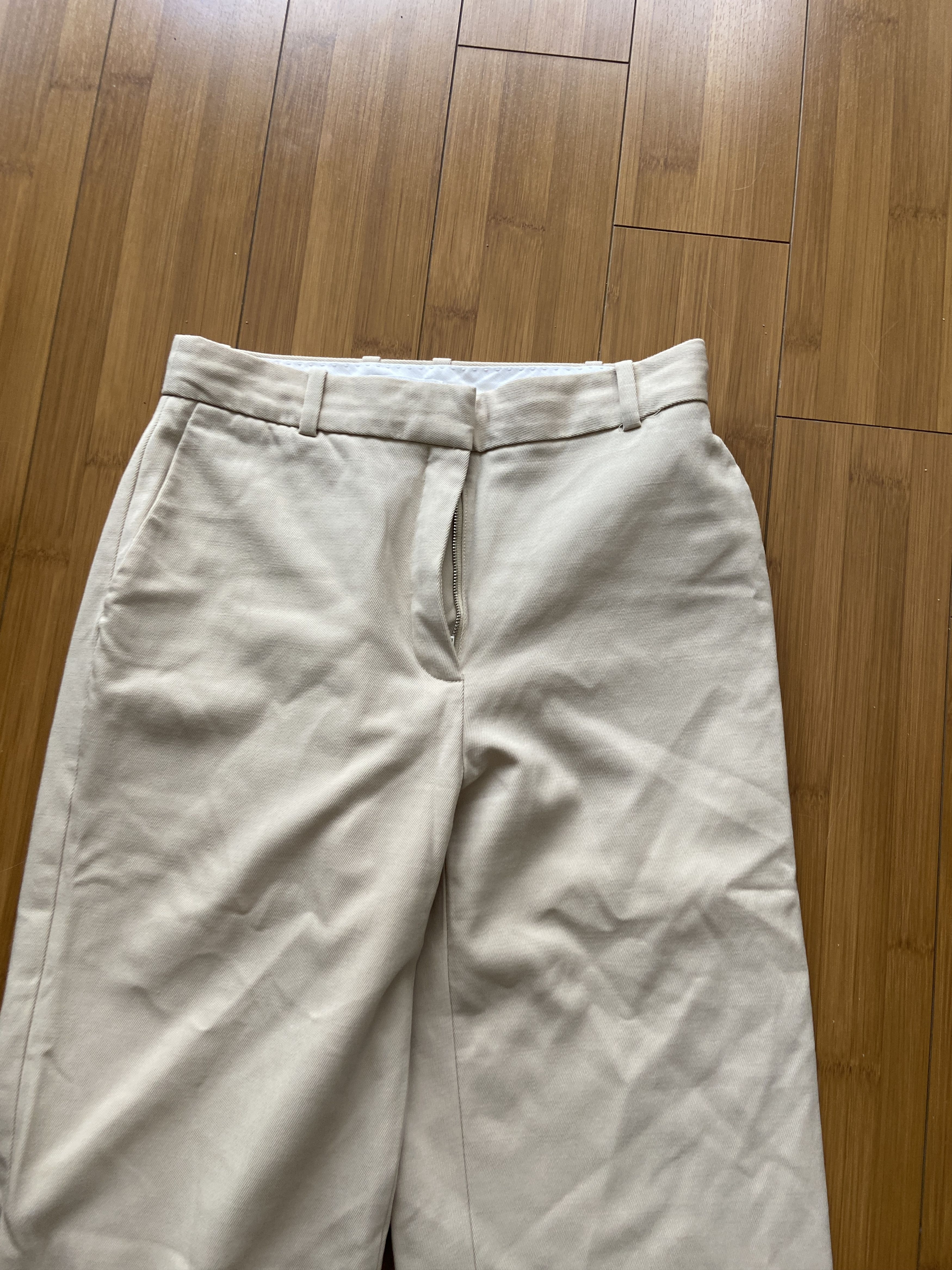 Aritzia Aritzia Babaton Beige Tan Wide Leg Dress Pants 8 Medium Size 30" / US 8 / IT 44 - 3 Thumbnail