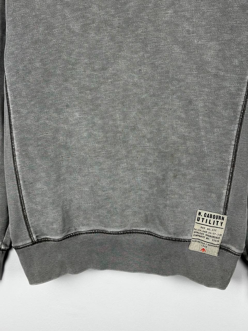 Nigel Cabourn Nigel Cabourn Utility Stone Wash Grey Army Sweatshirt Size US S / EU 44-46 / 1 - 7 Thumbnail