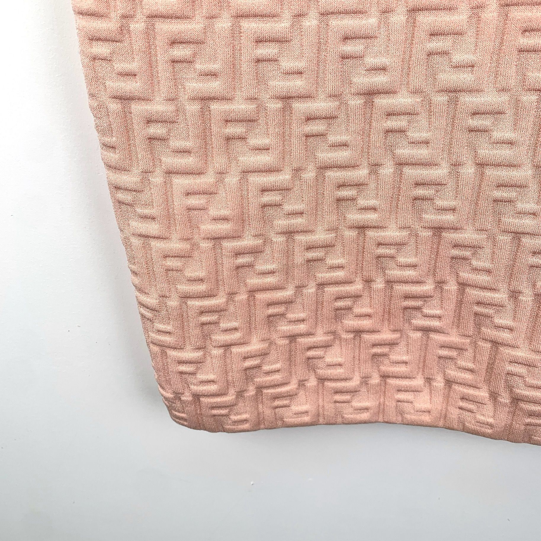 Fendi Fendi Orange-Pink Embossed Logo Sleeveless Knitted Dress Rou Size M / US 6-8 / IT 42-44 - 4 Thumbnail