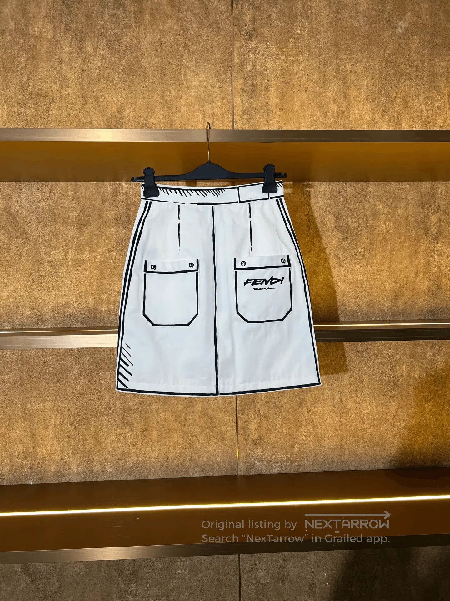 Fendi Fendi California Sky Skirt. Size 37" - 2 Thumbnail