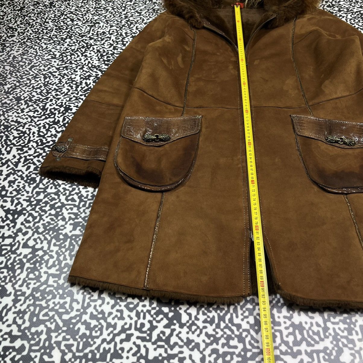 Vintage Vintage 00s Stella Rossa Leather Fur Sheepskin Coat Jacket Size M / US 6-8 / IT 42-44 - 22 Thumbnail