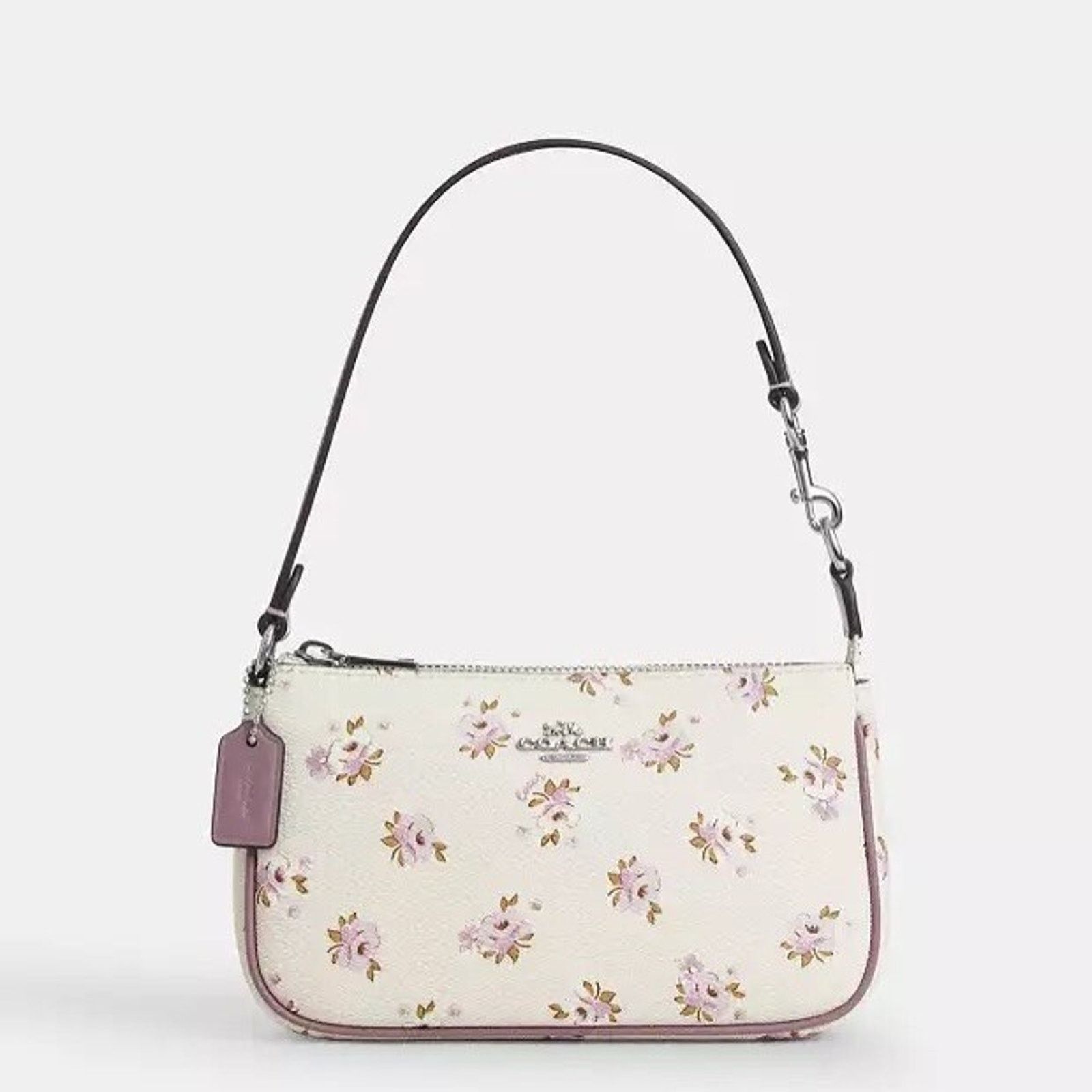 Coach NWT COACH Nolita 19 Floral Wristlet CAL24 Silver/Chalk Size ONE SIZE - 6 Thumbnail