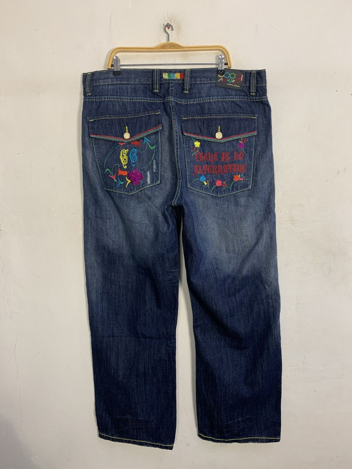 Coogi Coogi Australian Multicolor Embroidery Indigo Denim Baggy Size US 42 / EU 58 - 4 Thumbnail