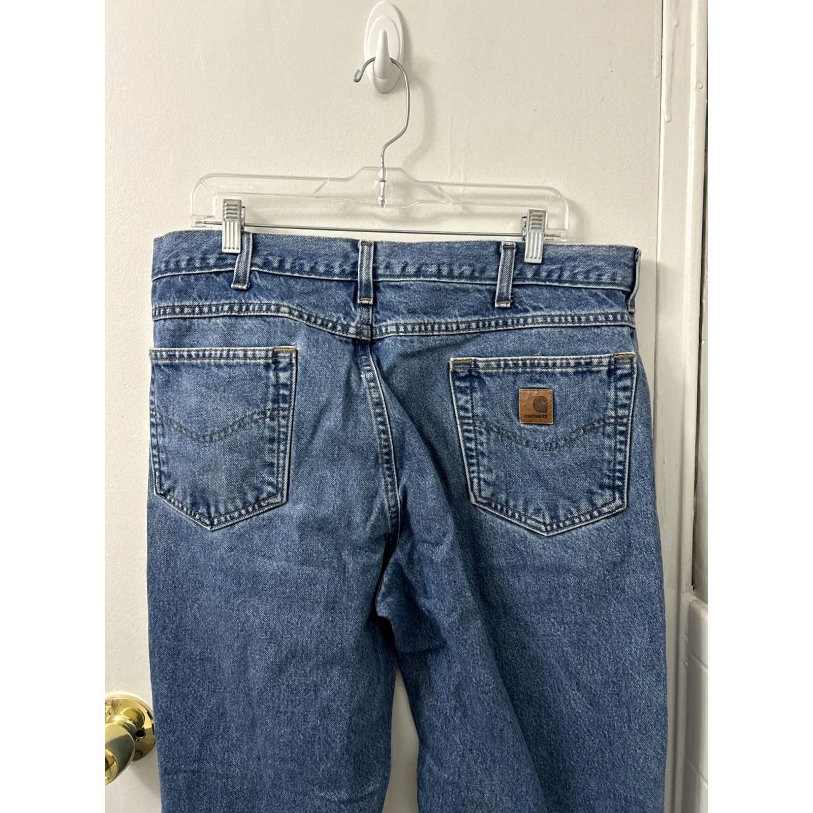 Carhartt VINTAGE Carhartt Jeans Mens 38x30 Blue Relaxed Fit Straight Leg 5-Pocket Denim YKK DST B17 DST Size US 38 / EU 54 - 7 Thumbnail