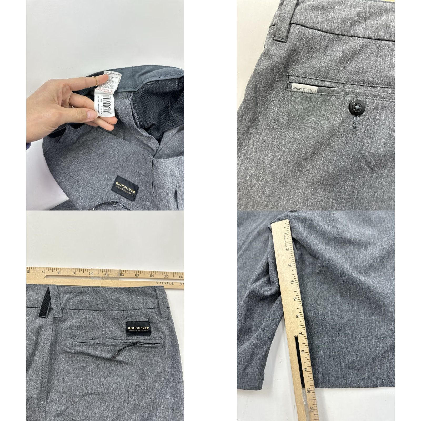Quiksilver Quiksilver Amphibian Board Shorts Men 30 Grey In And Out Of Water Flawed Size US 30 / EU 46 - 8 Thumbnail