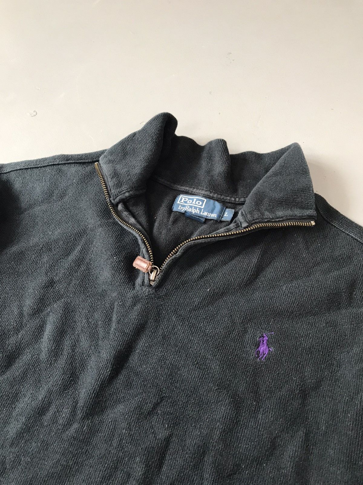 Designer × Polo Ralph Lauren × Vintage Vintage polo Ralph Lauren fleece half zipper small logo Size US L / EU 52-54 / 3 - 3 Thumbnail