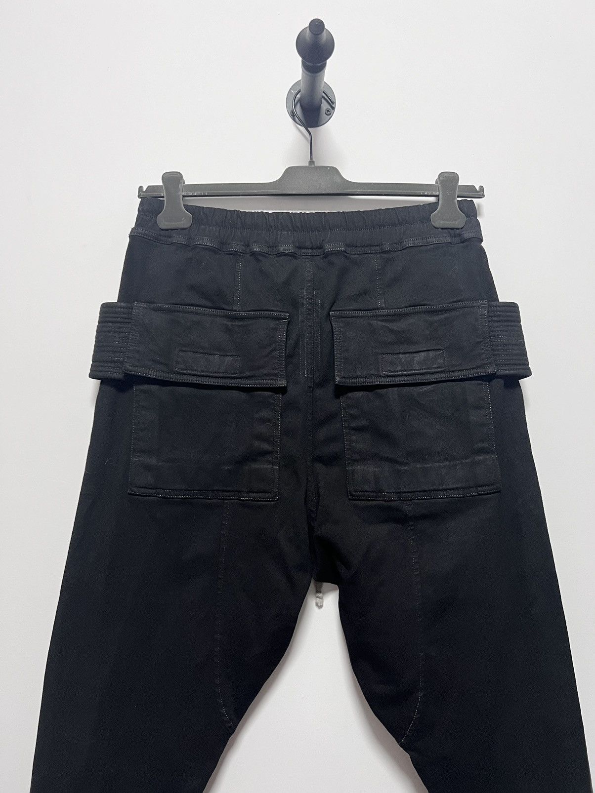 Rick Owens Drkshdw Rick owens waxed denim creatch cargo drawstring pants Size US 34 / EU 50 - 6 Thumbnail