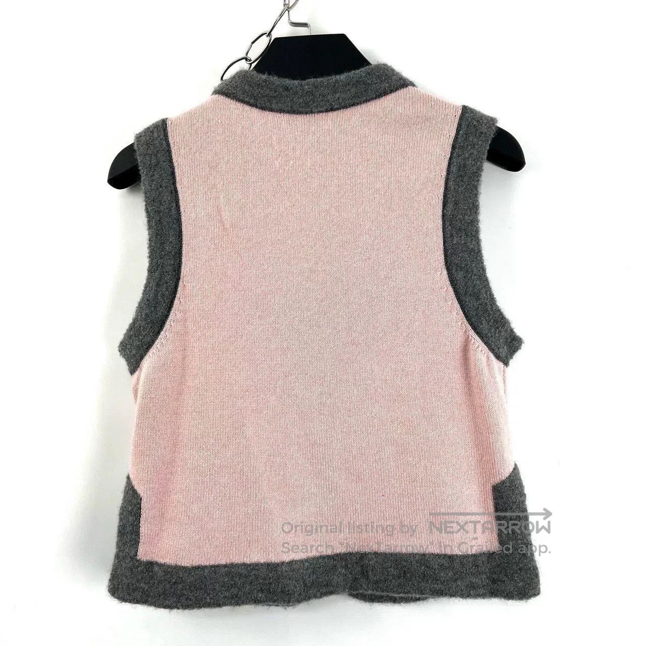 Chanel Chanel Gray Pink Knit Vest. Size US XS / EU 42 / 0 - 2 Thumbnail