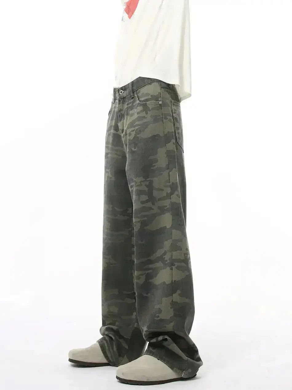 Japanese Brand Retro wide leg loose camouflage jeans Size US 32 / EU 48 - 2 Thumbnail