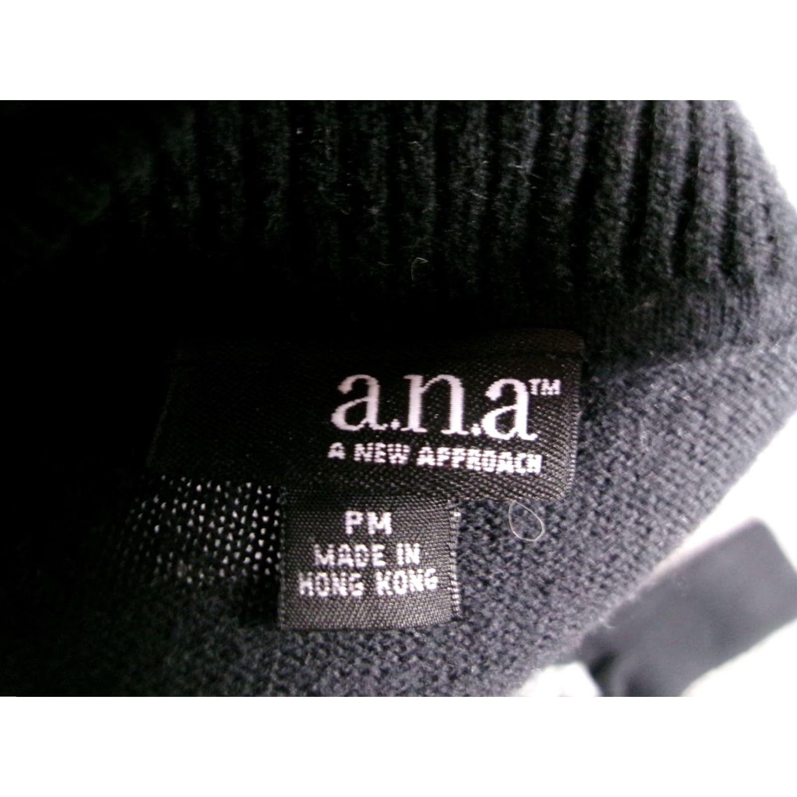 Vintage ANA Sweater Women M Petite Black Gray Striped Turtleneck Cashmere Blend Pullover Size M / US 6-8 / IT 42-44 - 6 Thumbnail