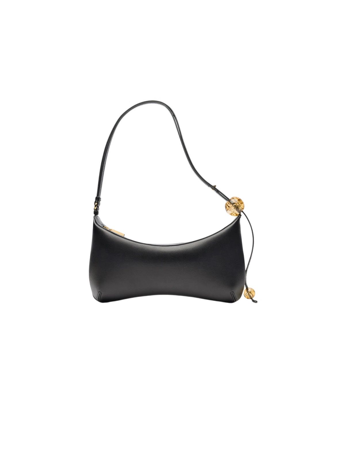 Jacquemus JACQUEMUS Bisou Perle Large Black Leather Shoulder Bag Size ONE SIZE - 3 Thumbnail