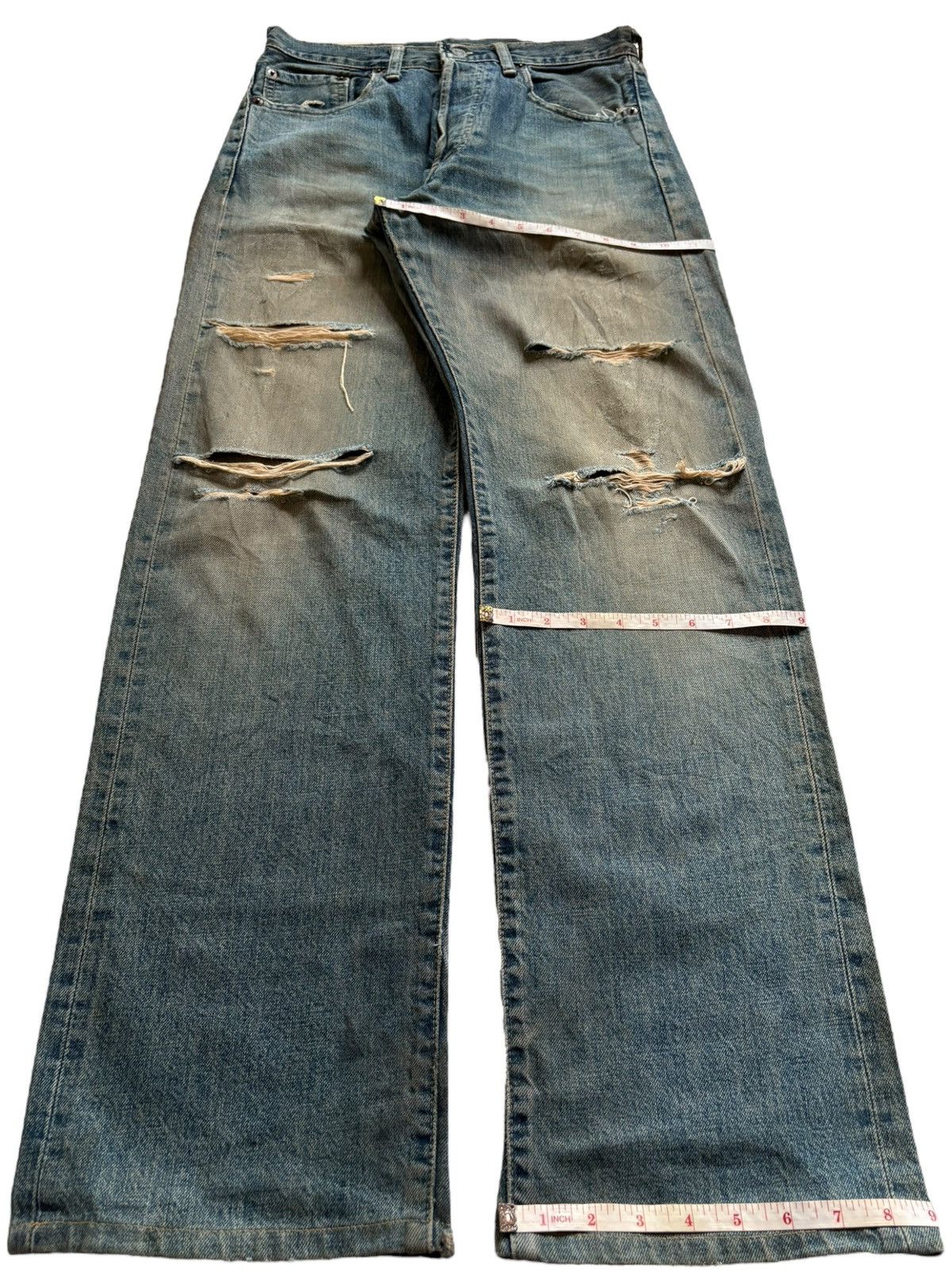 Levi's Vintage 80s Levis 503B Big E Selvedge Rusty Wash Baggy Jean Size US 28 / EU 44 - 15 Thumbnail