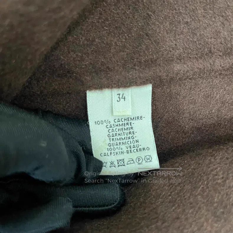 Hermes Hermes Khaki Colorblock Camel Hair Cape Coat Size XXS / US 00 / IT 34 - 4 Thumbnail