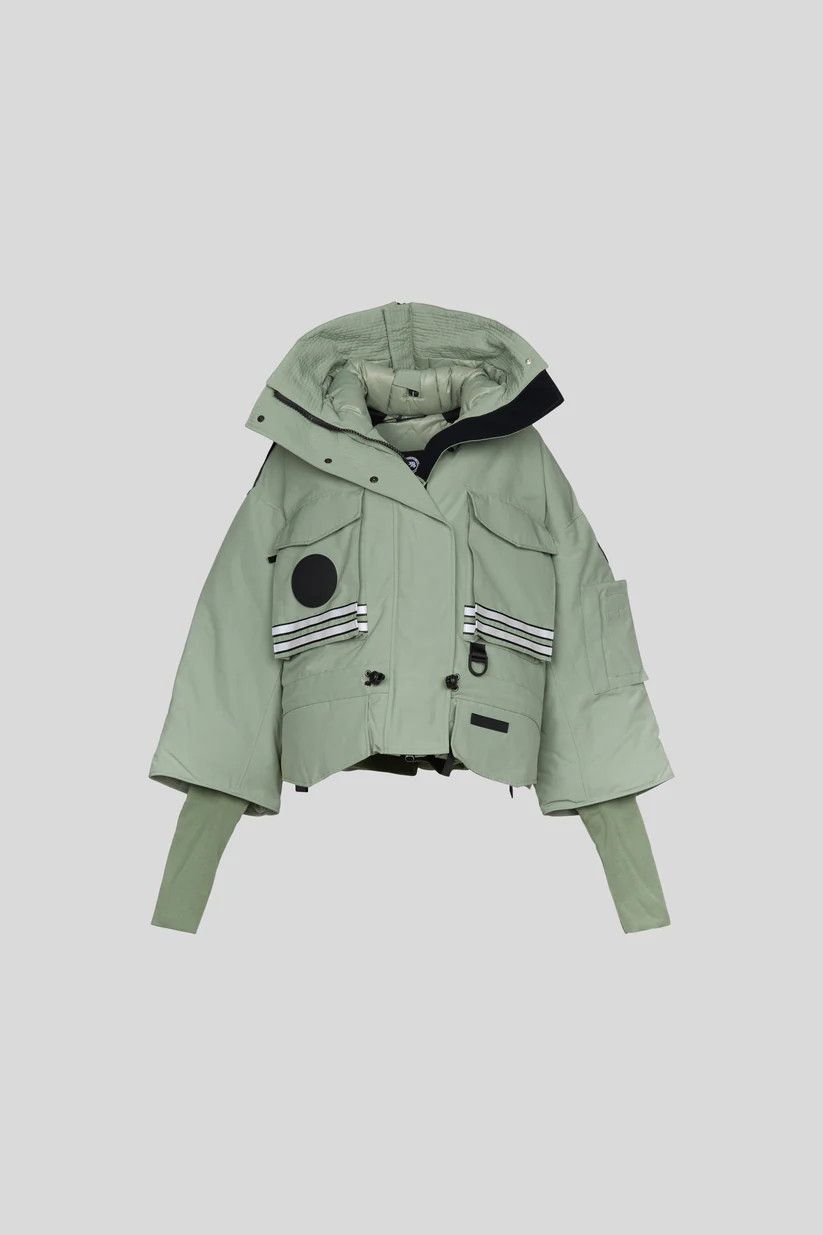 image of Canada Goose O1Mle0424 Cropped Snow Mantra Parka In Green, Women's (Size Medium)