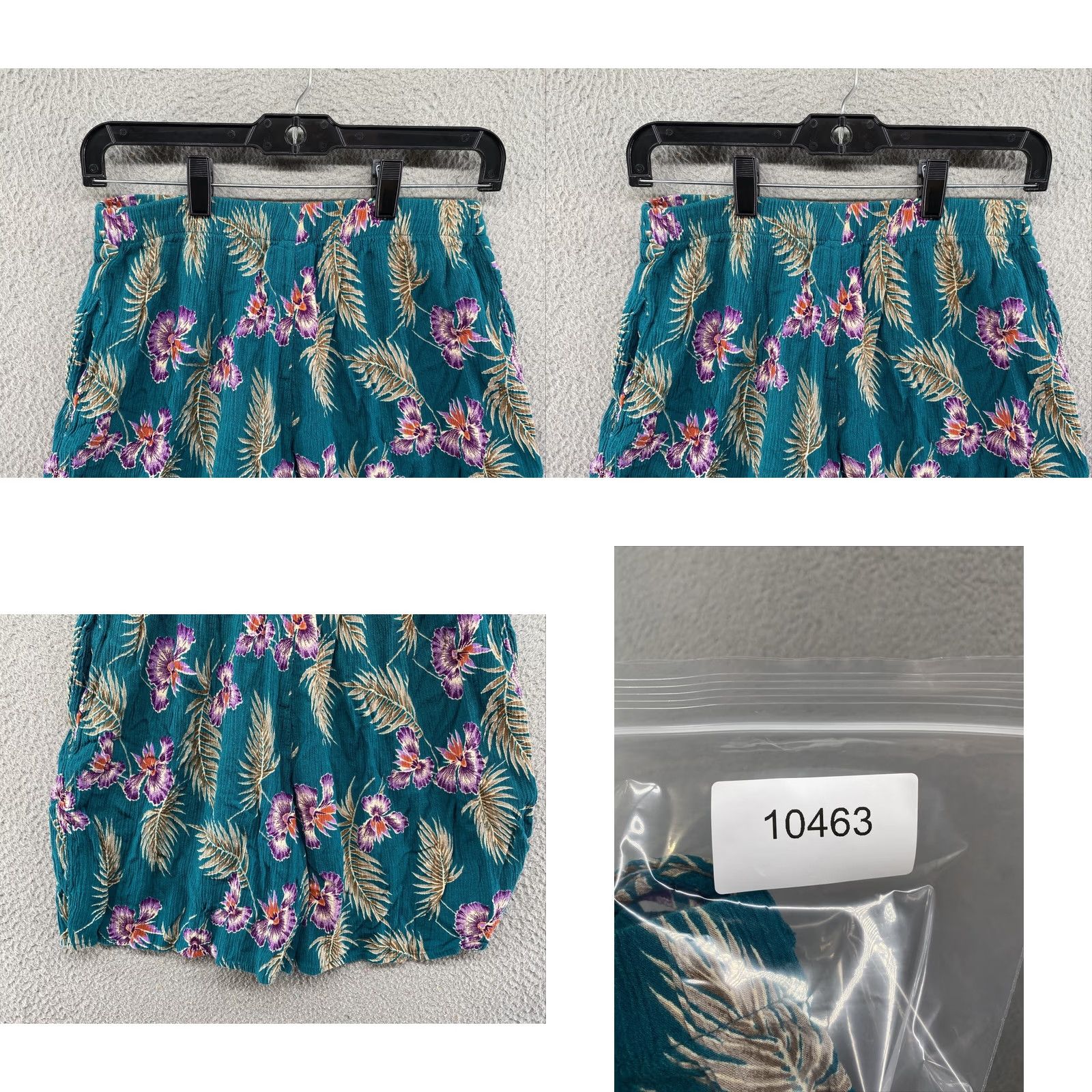 Vintage VINTAGE California Krush Elastic Waist Shorts Womens M Hawaiian Print Beige USA Size 32" / US 10 / IT 46 - 8 Thumbnail