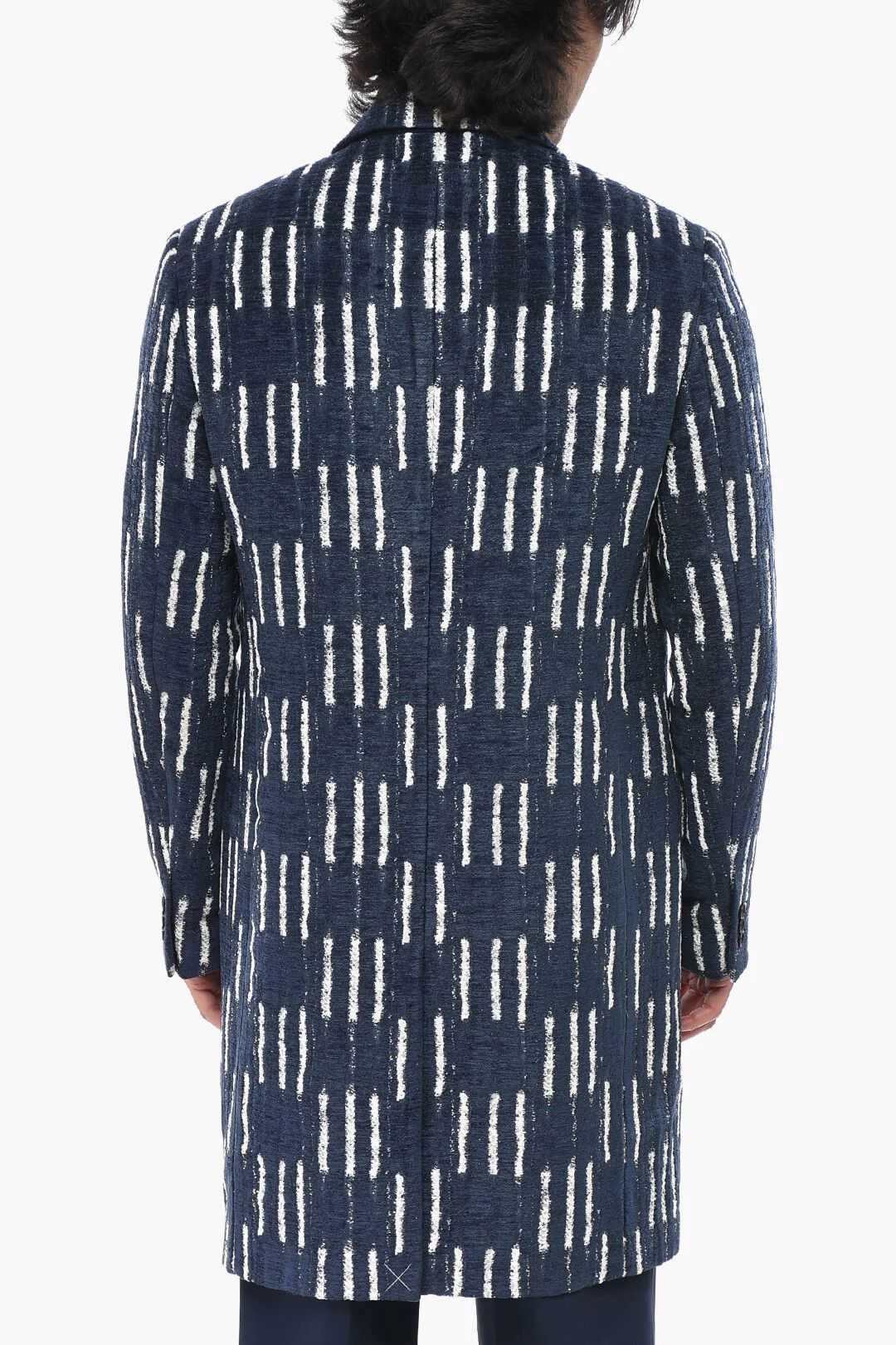 Off-White og1mm0426 Velour Coat in Blue Size US M / EU 48-50 / 2 - 2 Thumbnail