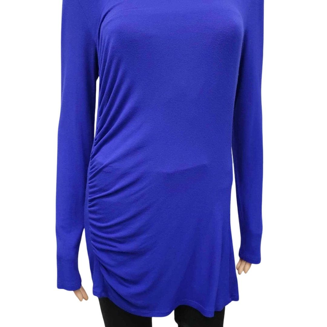 Elie Tahari Tahari Ruched Long Sleeve Top Tunic Maternity Modal Stretch Size S / US 4 / IT 40 - 7 Thumbnail