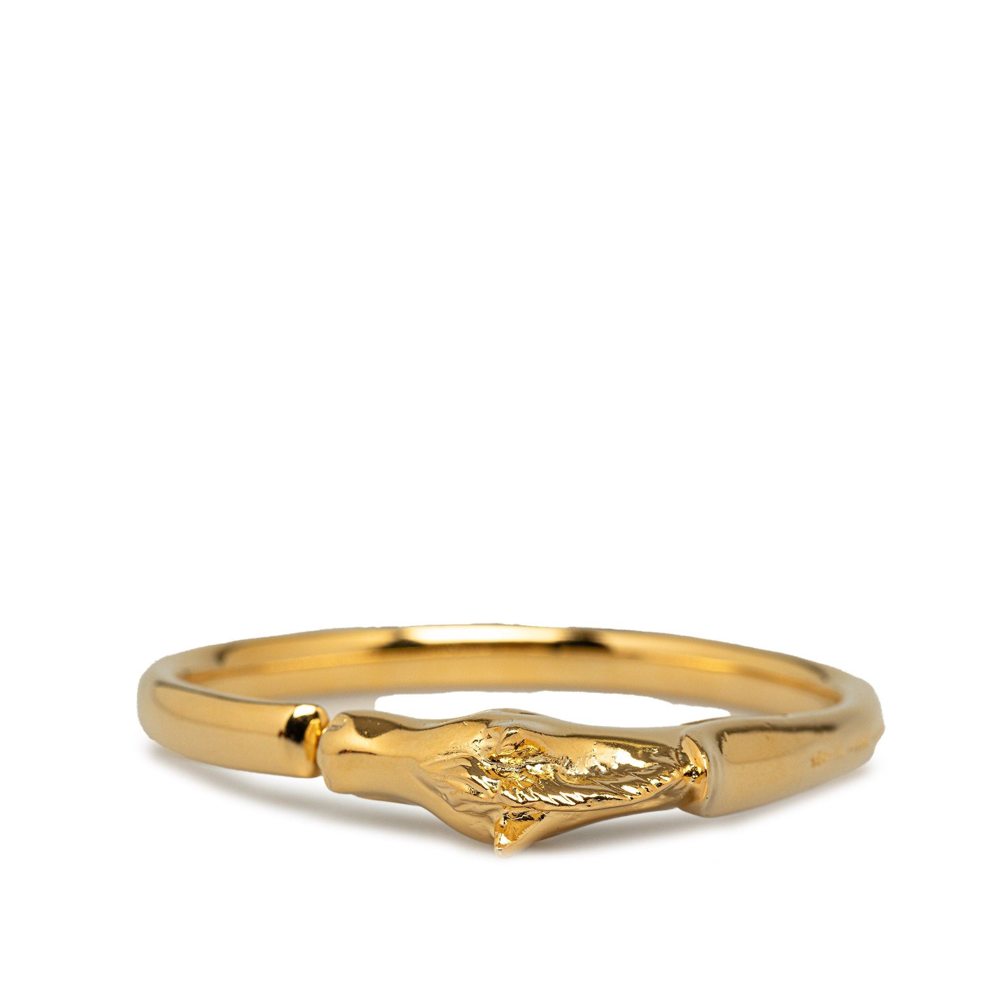 image of Hermes Tete De Cheval Horse Bangle Costume Bracelet in Gold, Women's