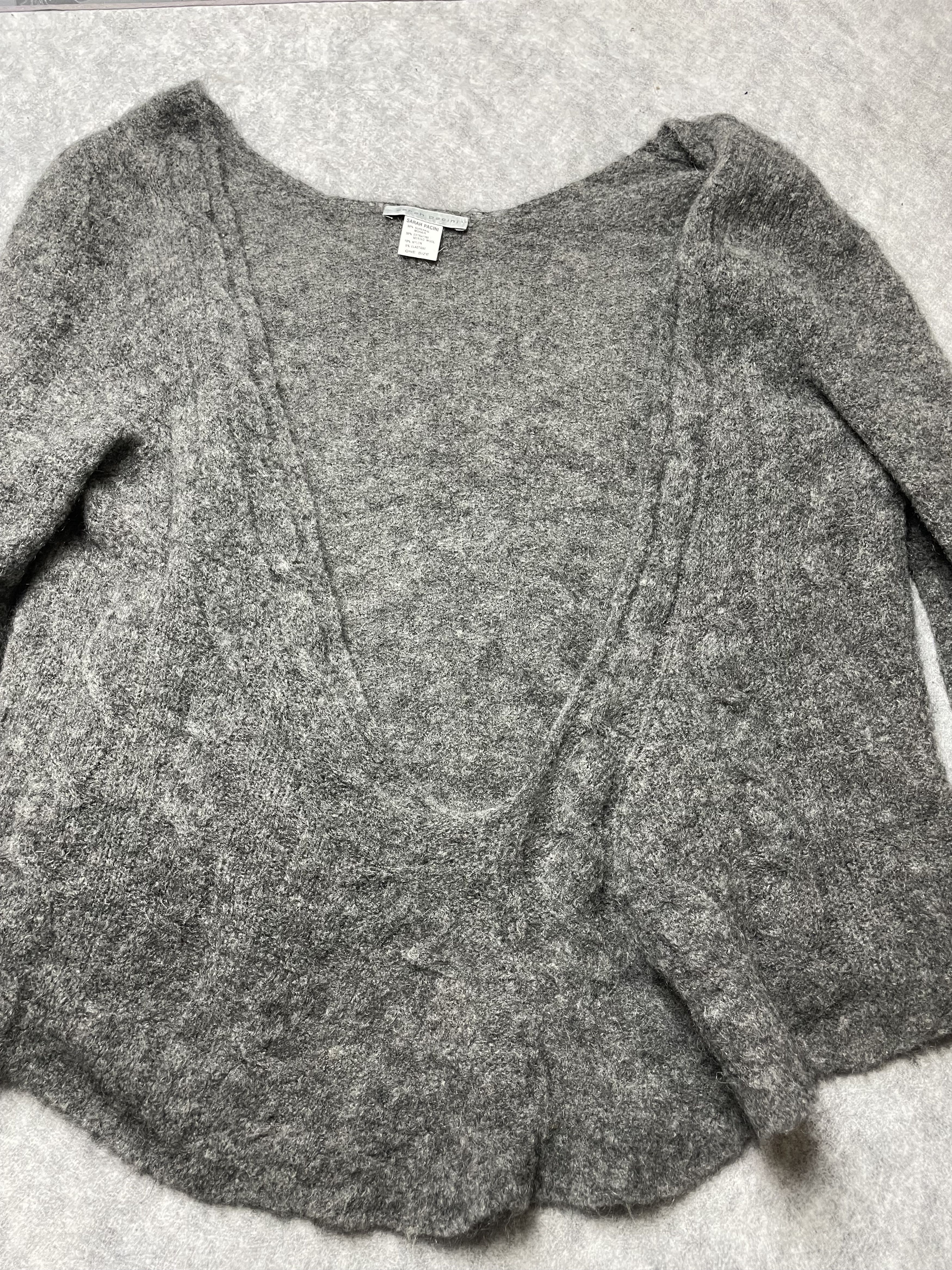 Sarah Pacini Sarah Pacini Women’s Plunging V-neck Mohair Sweater Oversize Size ONE SIZE - 6 Thumbnail