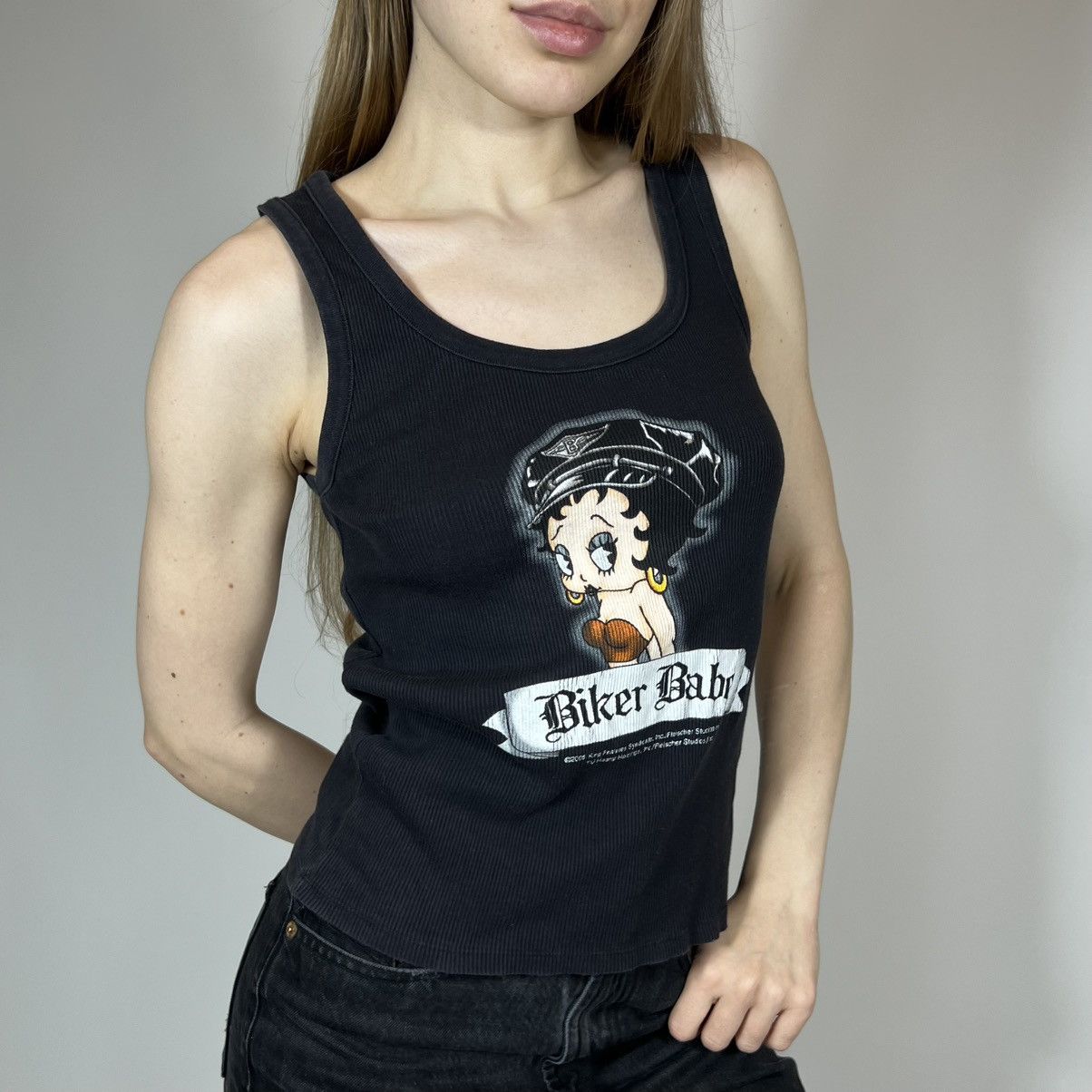 Cartoon Network Vintage 2005 Betty Boop Biker Babe Hysteric Style Tank Top Size S / US 4 / IT 40 - 3 Thumbnail