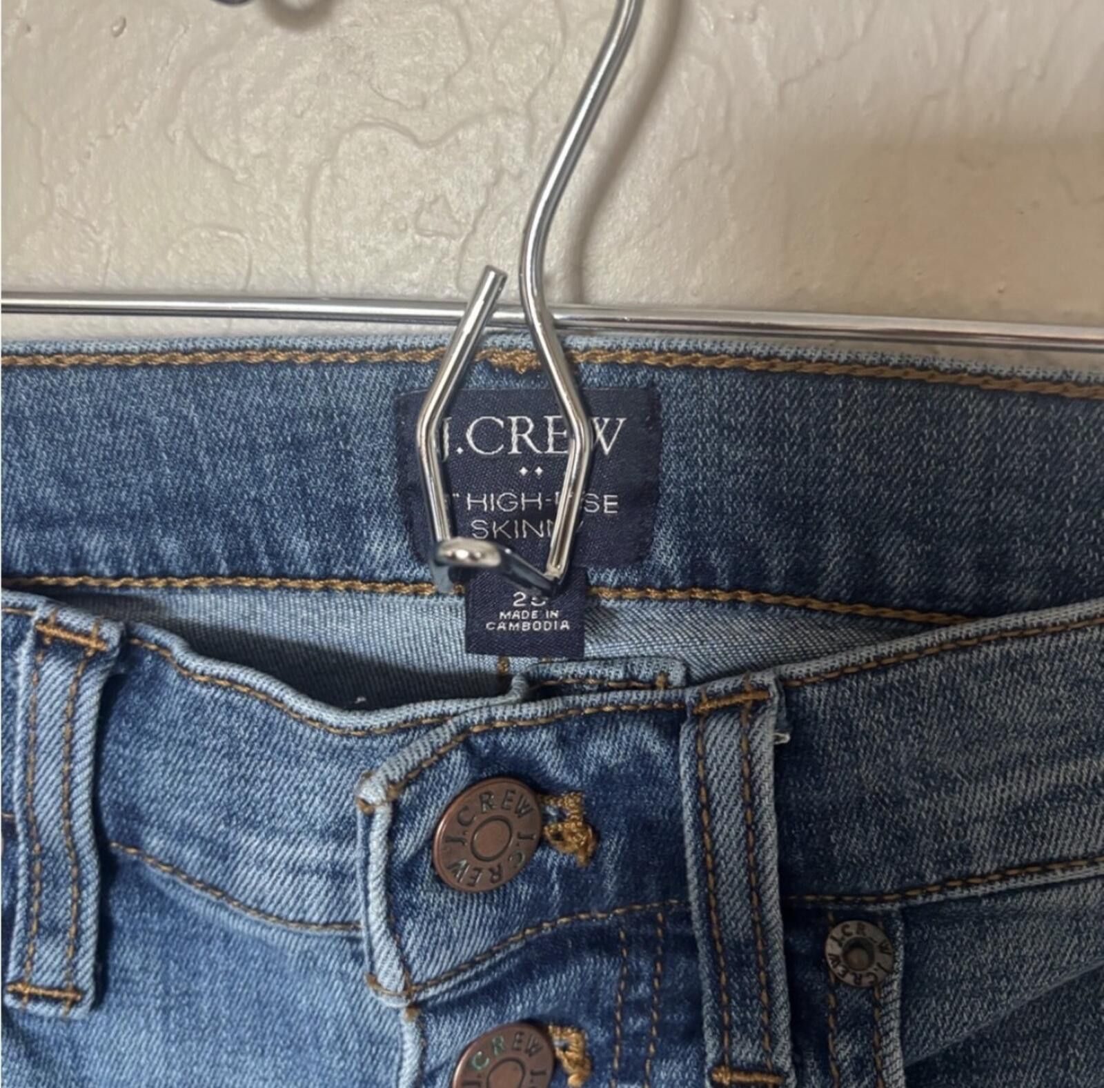 J.Crew J.Crew 9” High-Waisted Blue skinny Jeans Size 25" / US 0 / IT 36 - 3 Thumbnail