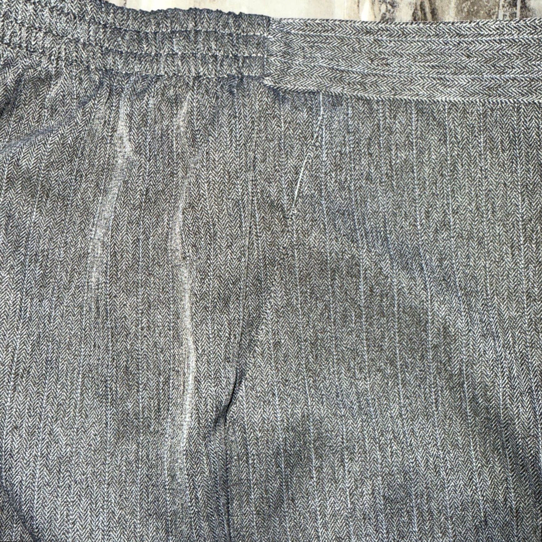 Vintage ALFRED DUNNER Dress Pants Gray Herringbone Pull-On Women Size 16 Elastic Waist Straight Leg Regular Fit 28in Inseam Size 24" / US 00 / IT 34 - 5 Thumbnail