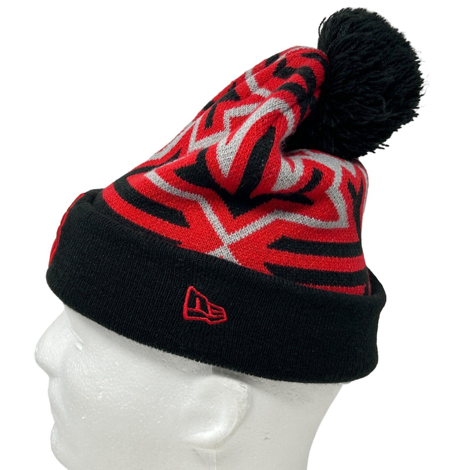 New Era Toronto Raptors Cuffed Pom Pom Beanie Toque Hat NBA Size ONE SIZE - 6 Thumbnail