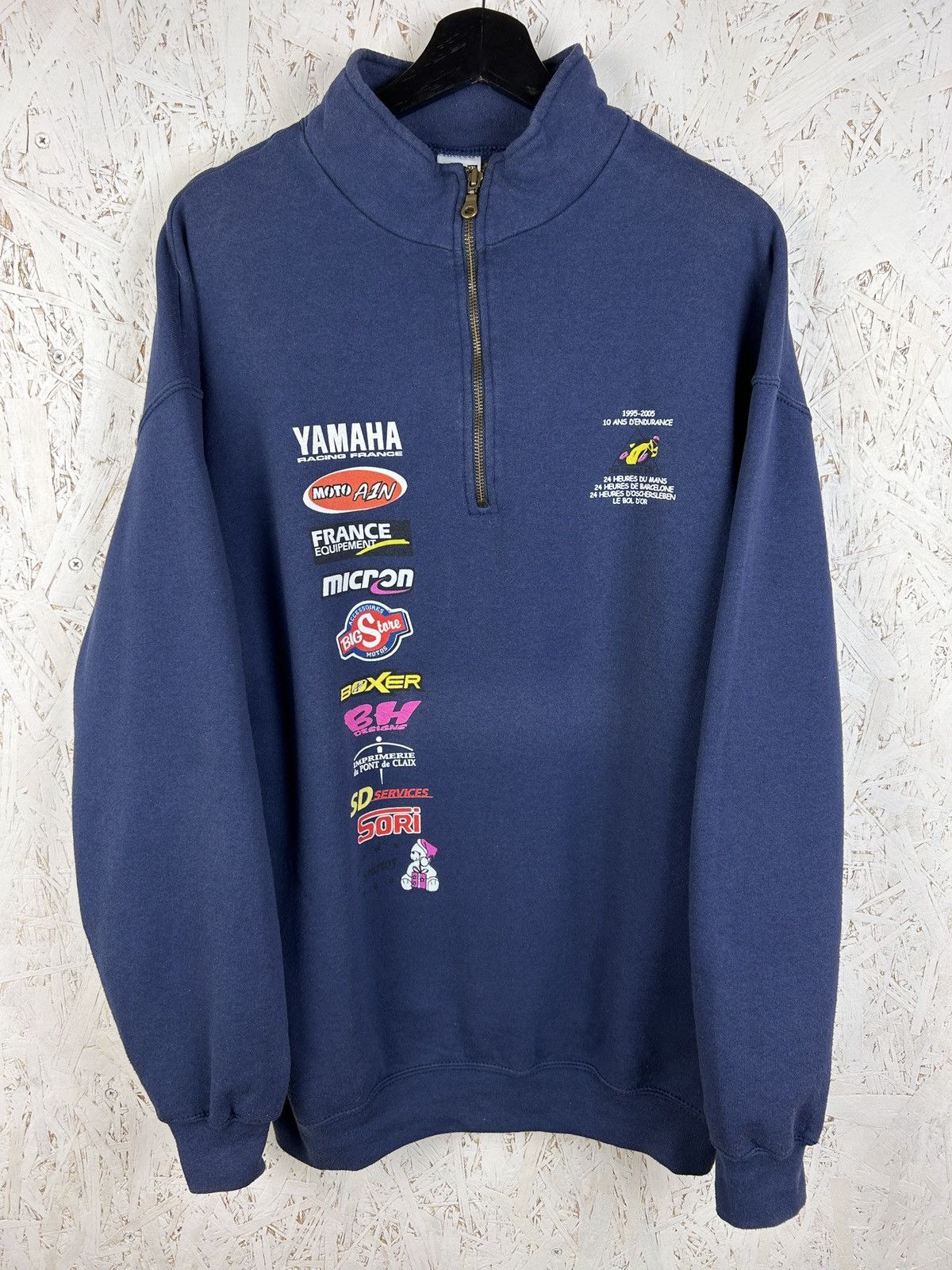 Vintage Vintage Endurance Motorcycle Yamaha #38 Graphic Zip Pullover Size US XXL / EU 58 / 5 - 4 Thumbnail