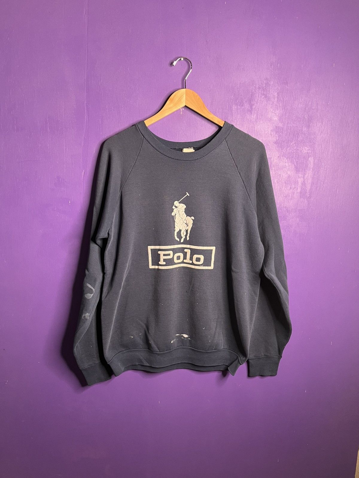 Vintage Vintage 80s bootleg polo Ralph Lauren horse logo crewneck Size US L / EU 52-54 / 3 - 1 Thumbnail