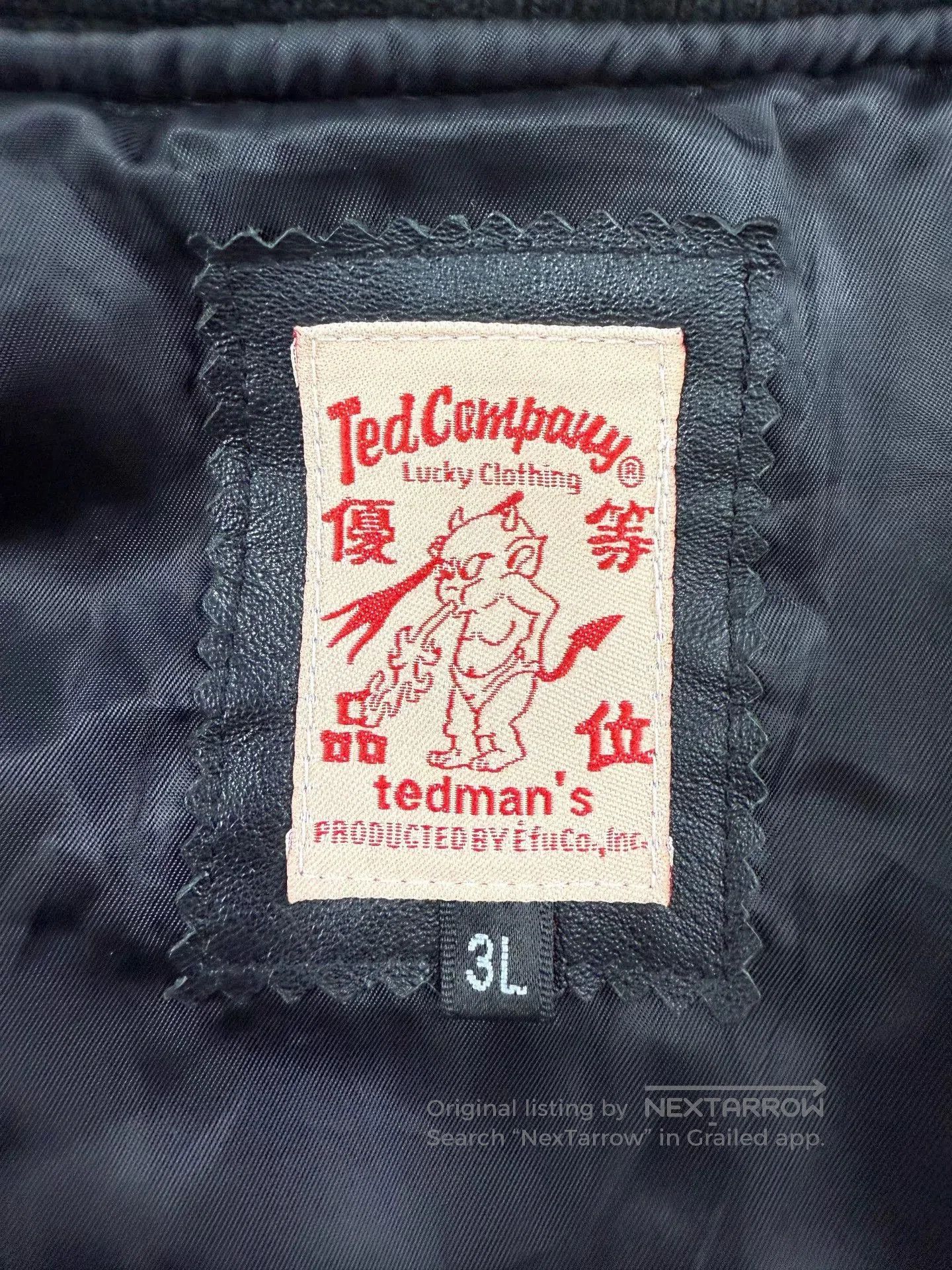 Tedman Tedmans Men's Baseball Leather Jacket. Size US L / EU 52-54 / 3 - 4 Thumbnail