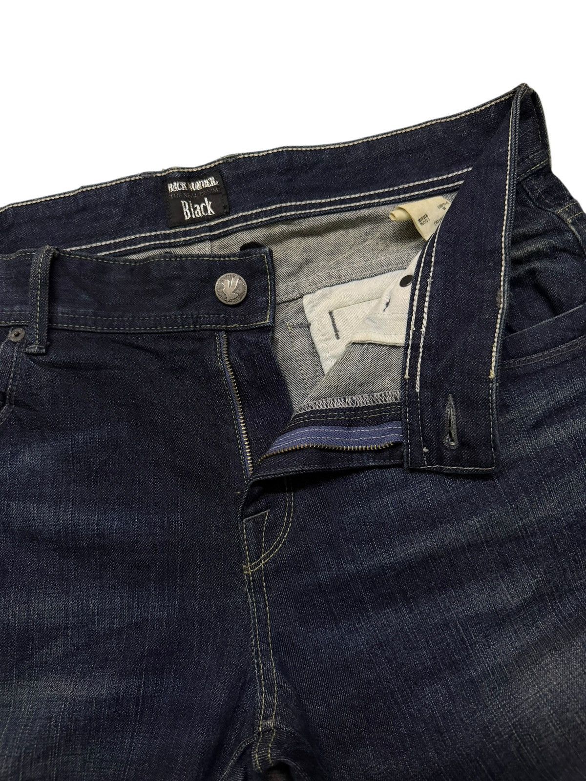 Numbers Vintage Back Number Black Denim Jeans Japan | Dark Wash W35 Size US 35 - 8 Thumbnail