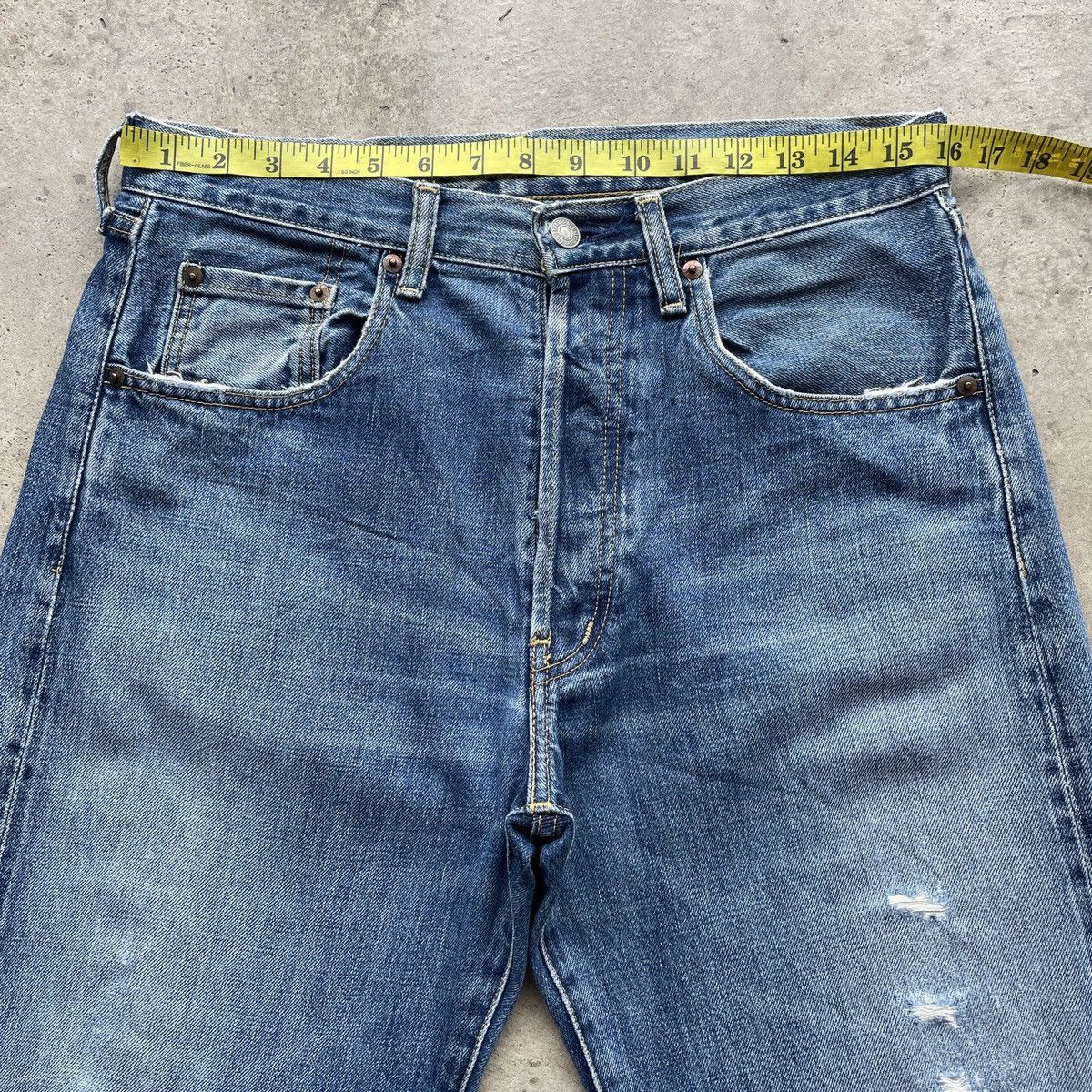 Levi's Vintage Clothing W32💥 Levis 503 Big E Vintage Distressed Jeans Faded Pants Size US 32 / EU 48 - 8 Thumbnail