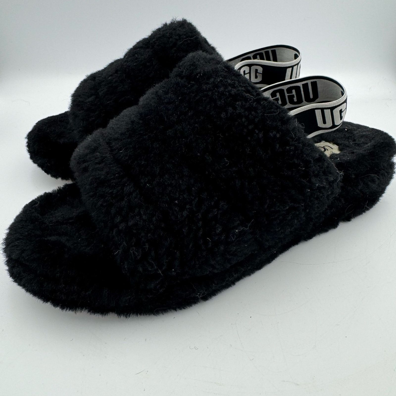 Ugg UGG Fluff Yeah Sheepskin Slippers 9 Fuzzy Platform Sandals Size US 9 / IT 39 - 4 Thumbnail