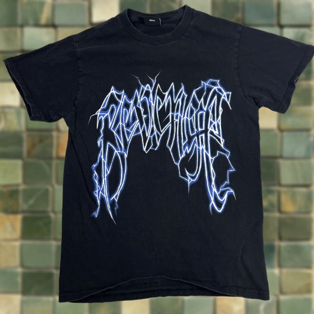 Revenge Revenge T-Shirt Storm Lightning Anarchy Black Blue Men's Small Crew Neck Short Sleeve Logo Graphic Print Hip Hop 2020s Regular Size US S / EU 44-46 / 1 - 1 Thumbnail