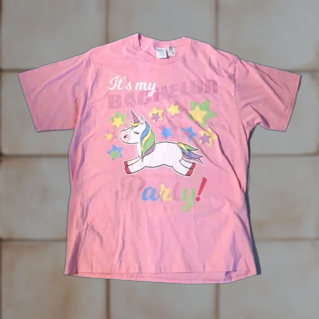Port & Company Port & Company T-Shirt 100% Cotton Unicorn Bachelor Party Gift Groom Tee Pink XL Men Size US XL / EU 56 / 4 - 1 Thumbnail