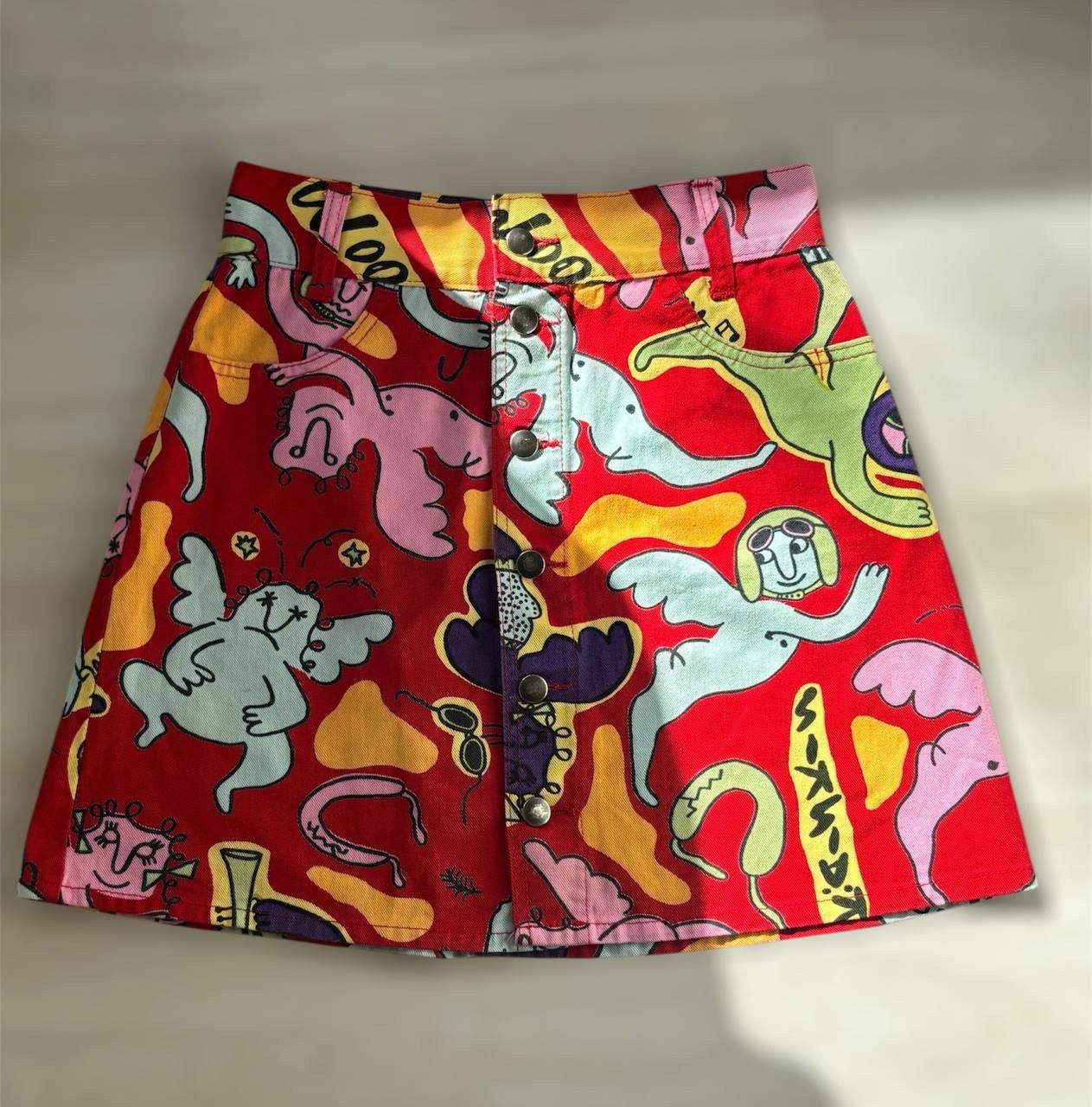 Marimekko Vintage 1990s Marimekko mini skirt Size 38" / US 16 / IT 52 - 2 Thumbnail