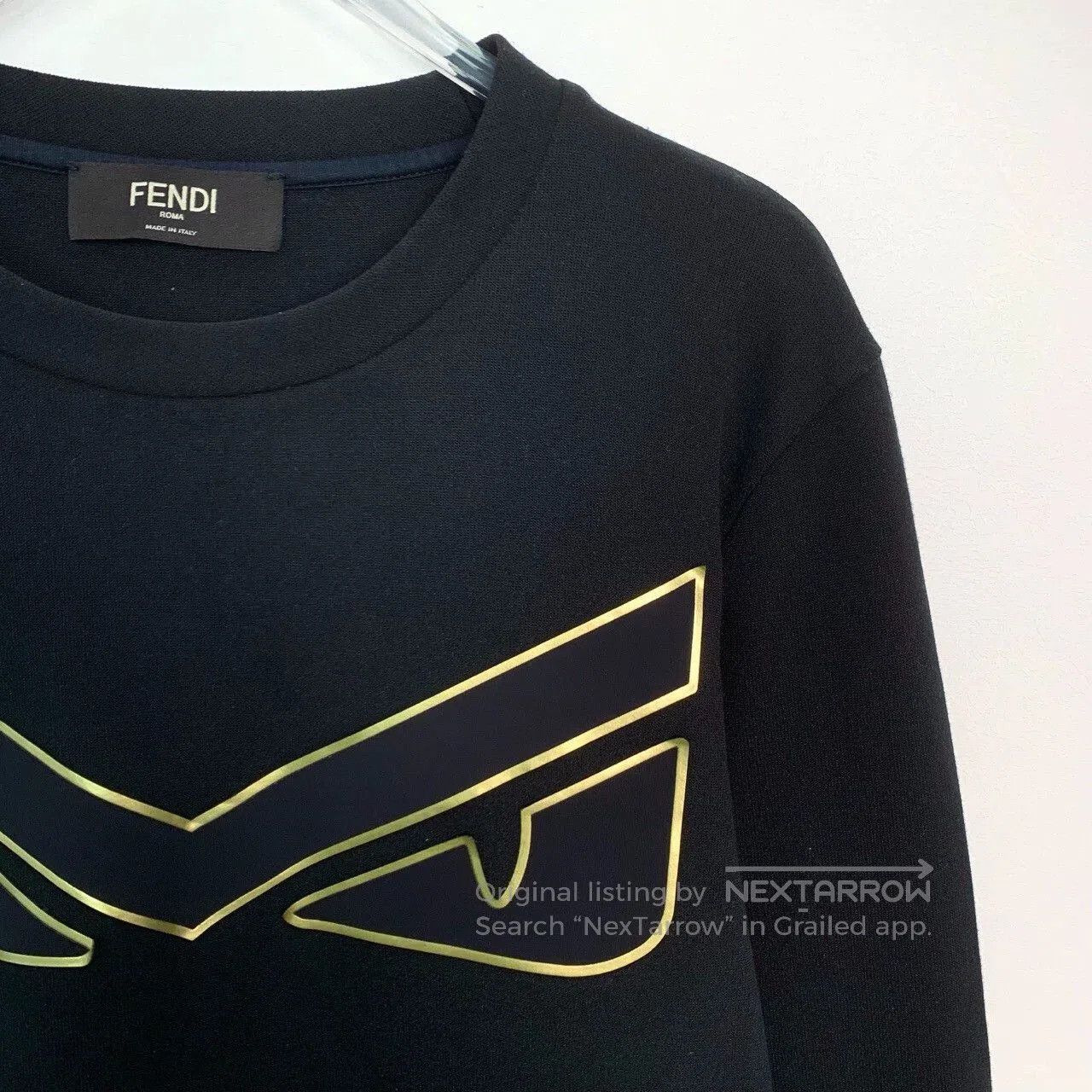 Fendi fendi black long sleeve sweatshirt with logo. Size US XS / EU 42 / 0 - 3 Thumbnail